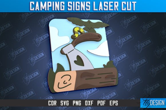 Download Camping Sign | 3D Sign | Adventure |CNC - Premium Bundle