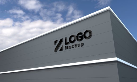 Download Logo Mockup 3D Sign Gray Building - 3d sign Collection