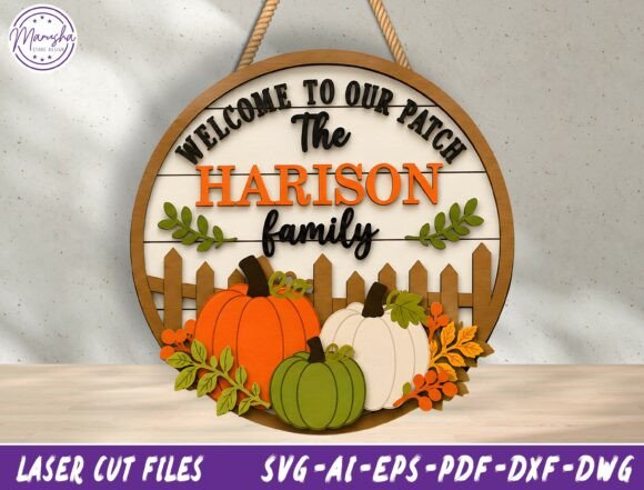 Download Personalized Pumpkin Door Hanger Svg - Pumpkin door hanger Collection