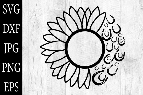 Download Sunflower Horse Shoe SVG Sunflower Horse - Horse shoe svg Collection