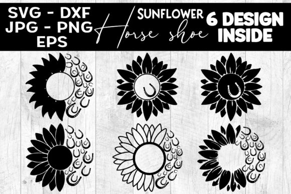 Download Sunflower Horse Shoe SVG Sunflower Horse - Horse shoe svg Collection