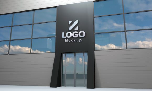 Download Logo Mockup 3D Sign Building - Premium Resources