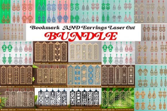 Download Bookmark and Earrings Laser Cut Bundle - Premium Resources