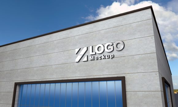 Download Steel Logo Mockup 3D Sign Façade - 3d sign Collection