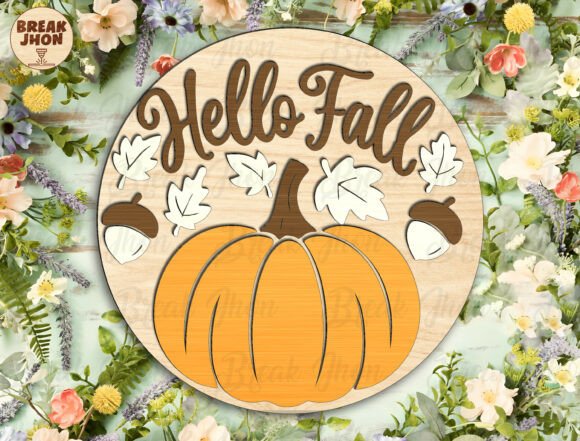 Download Hello Fall Pumpkin Door Hanger Svg - Pumpkin door hanger Collection